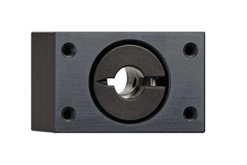 dryspin® lead screw support block, fixed bearing with metallic threaded ball bearings