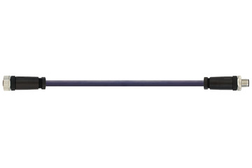 chainflex® connection cable distribution box straight M12, CF.INI CF9, Socket/Pin