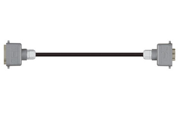 Han 6B Connector housing (pin) to Han 6B Connector housing (socket), Single locking lever on both sides, straight, PVC 12.5 x d