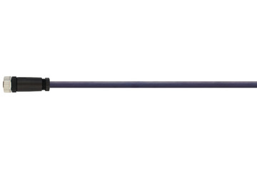 chainflex® connection cable distributor straight M12, CF.INI CF9, socket/cable end cut off. 8-pole