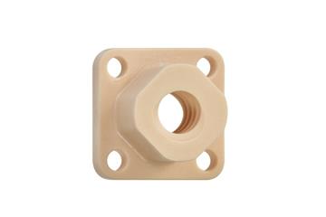 dryspin® injection-moulded flange lead screw nut, thread: cut, JFLM