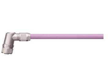 Harnessed Profibus Cables, PUR, connector A: Phoenix Contact M12, 5 poles, socket, angled, connector B: open end of cable