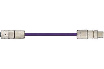 Harnessed CAT5e cables, PVC, connector A: Harting M12 x-coded, connector B: M12 x-coded, 15 x d