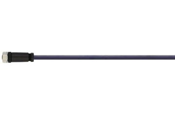 chainflex® connection cable distributor straight M12, CF.INI CF9, socket/cable end cut, 12-pin