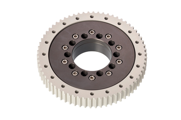 iglidur® slewing ring, PRT-01, toothed outer ring made from aluminium, sliding elements made from iglidur® J
