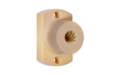 dryspin® flange lead screw nut with spanner flat, high helix thread, J350FLM