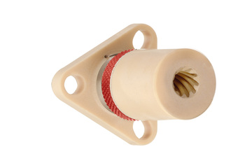 drylin® flange lead screw nut, dryspin® high helix thread, zero backlash, JFRM