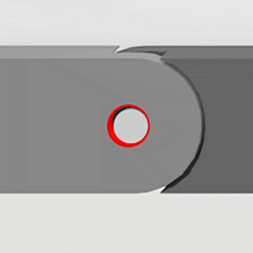 Large pin/bore connection