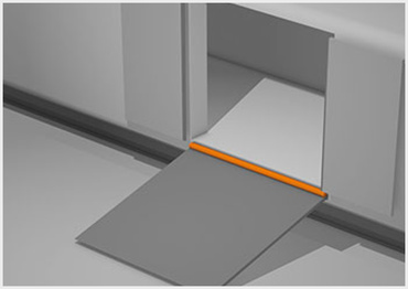 Plastic bearings in ramps