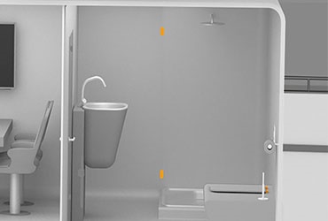 Hybrid bearings in wet rooms