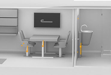 Energy chain for electric height adjustment