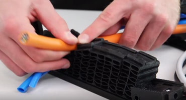 Mounting instruction for CFU honeycomb strain relief