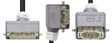 HARTING connector sets with pin inserts HAN B, HAN 6B, HAN 10B, HAN 16B HAN 24B