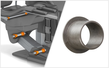 iglidur G plain bearings in dental seat mechanism