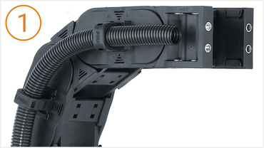 Guide systems for corrugated tubes
