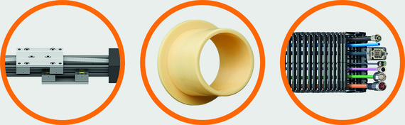 drylin ZLW linear axis, iglidur J plain bearing, readychain