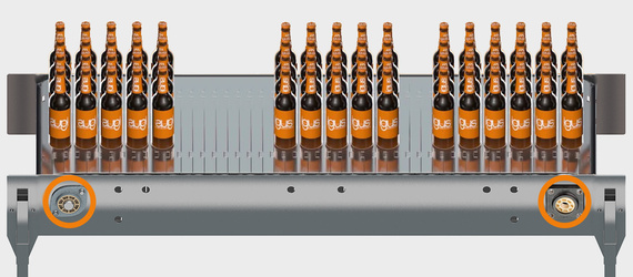 Conveyor belt bearing support