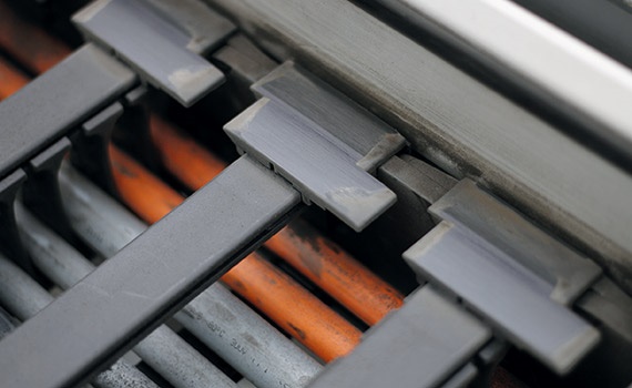 Tests with different material mixtures