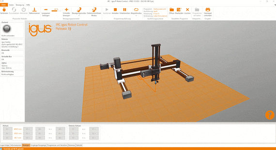 iRC software linear robot