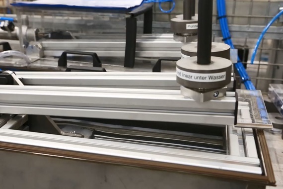 Linear technology tests underwater