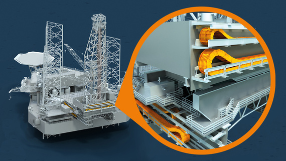 Cantilever with energy chains