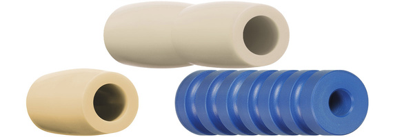 Knife edge rollers with special geometry manufactured via injection moulding