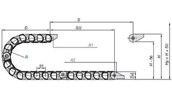 e-chain® P4 drawing