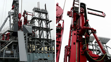 Drilling rig with energy chain