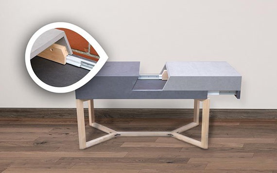 Piece of furniture: Pull-out with drylin telescopic guide from igus