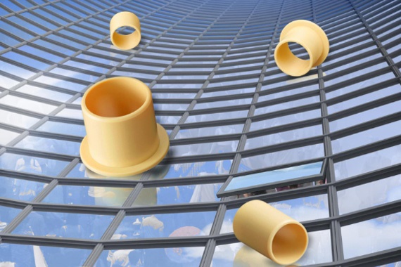 Plain bearings on the facade