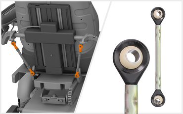 Back adjustment and igubal double joints