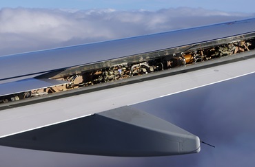 Wings folded up with interior view