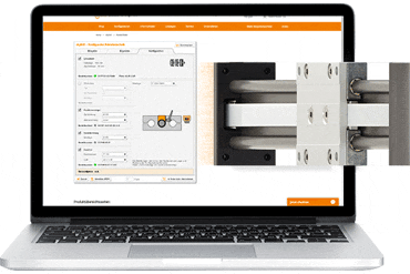 Configure linear axes with toothed belt online