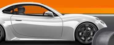 Motor vehicle on the road