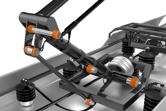 Pantograph with different motion plastics components