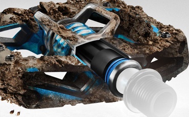 Plain bearings in pedals by Crankbrothers