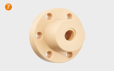 drylin trapezoidal lead screw nut with flange