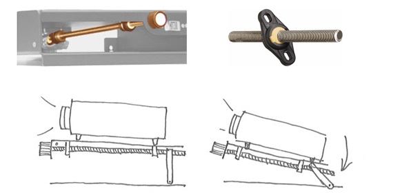 Beamer tilt adjustment
