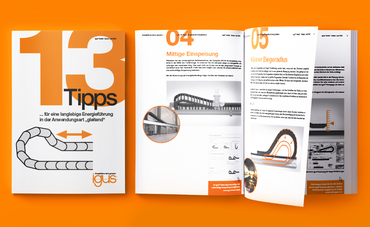 Tips for gliding energy chains