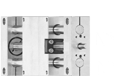 Stainless steel linear axis with lead screw drive