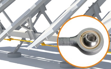 igubal metal rod end bearing KARM in solar plant