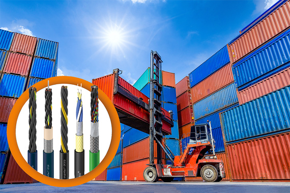 Cables in container handling