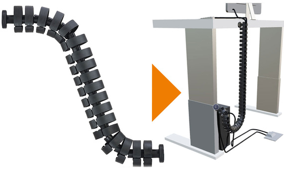 Cable chain for keeping your desk tidy directly from the manufacturer