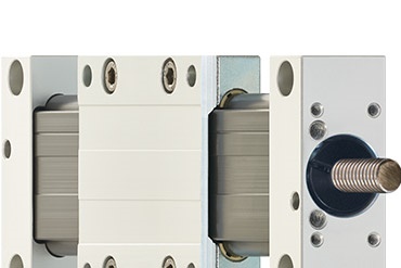 Linear axis with lead screw drive made of drylin SLW from igus
