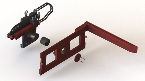 Tipping device in detail