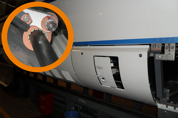 drylin R in a train door