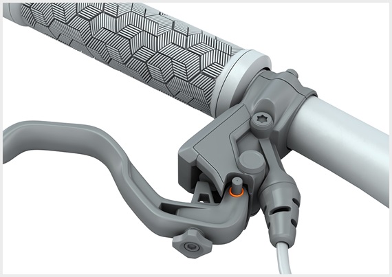 Plain bearing in the brake lever