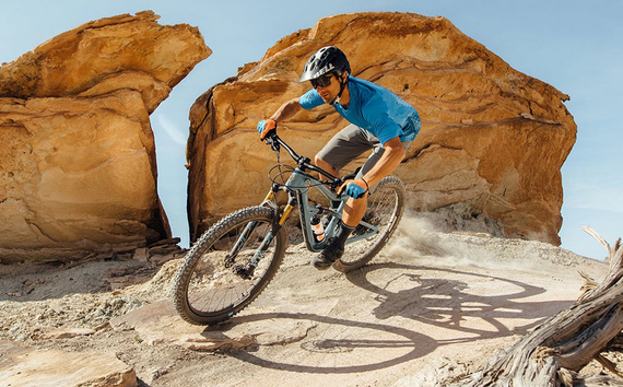 Mountain biker with ibis Ripley on the trail