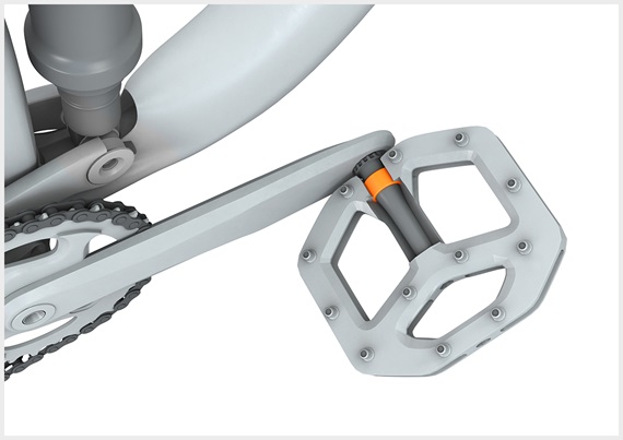 Plain bearing in the pedal