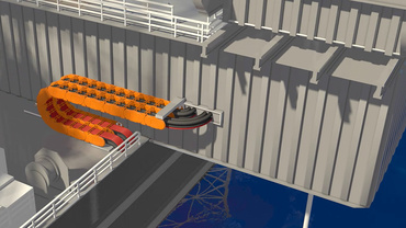 e-chain in the cantilever